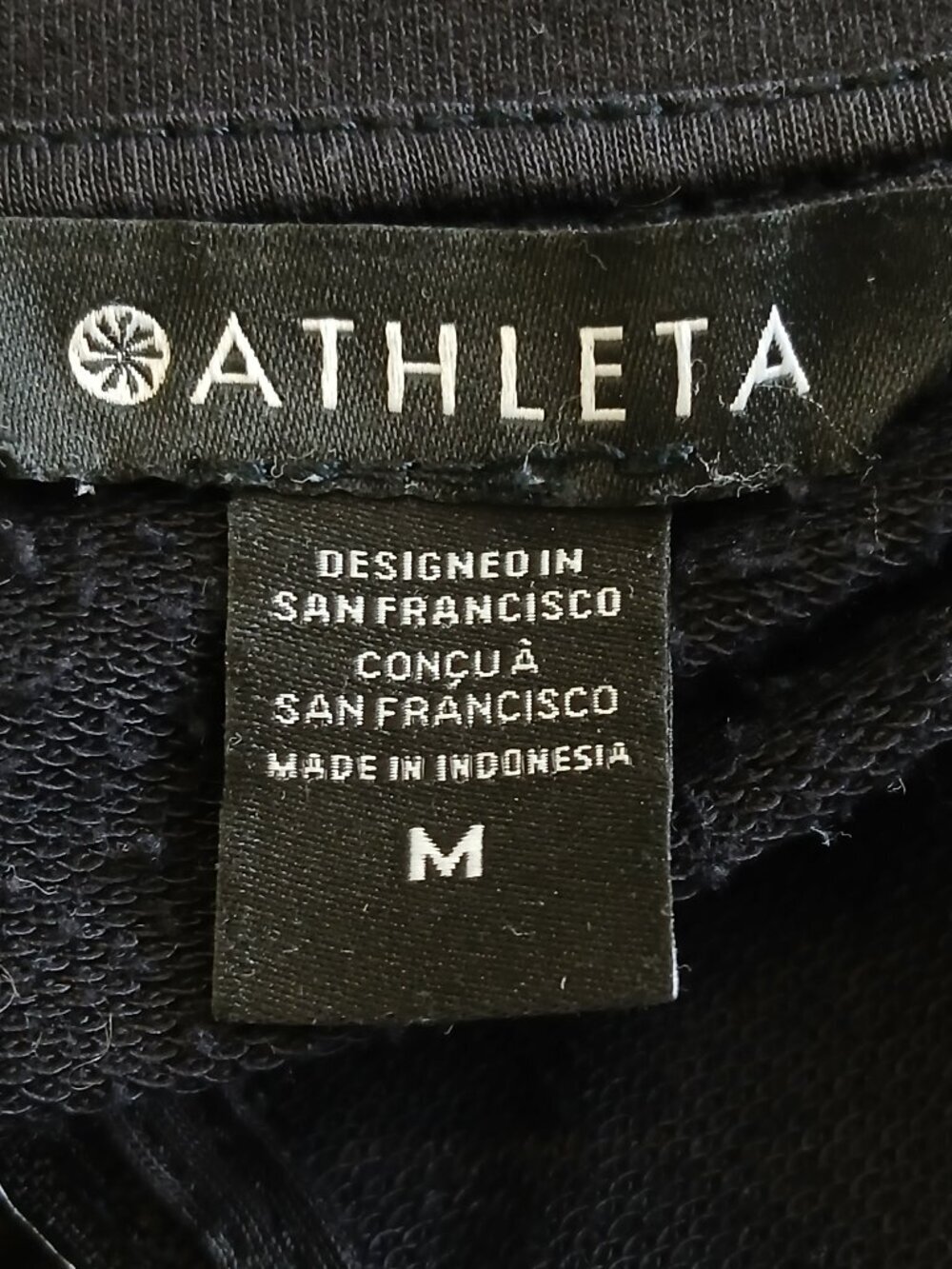 Athleta 1/4 Zip Retroterry Pullover Sweatshirt Size Medium - Picture 7 of 8